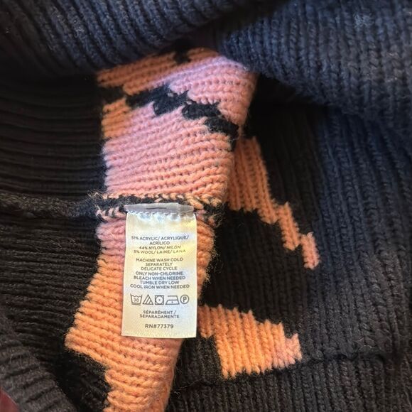 Ann Taylor Pink and Navy Crew Neck Sweater with Intarsia Design. NWT $109 - Picture 6 of 6